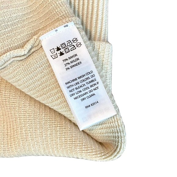 Revolve House of Harlow 1960 Cream Two-Piece Top and Skirt Contour Ribbed Knit M - Picture 6 of 6